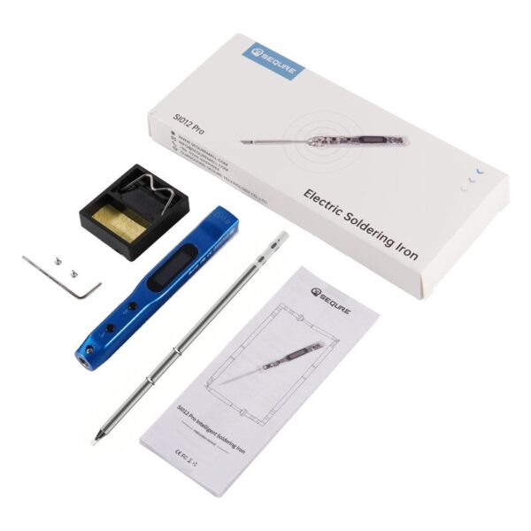 Stazione saldante portatile SEQURE SI012 Pro con display OLED e controllo digitale blu