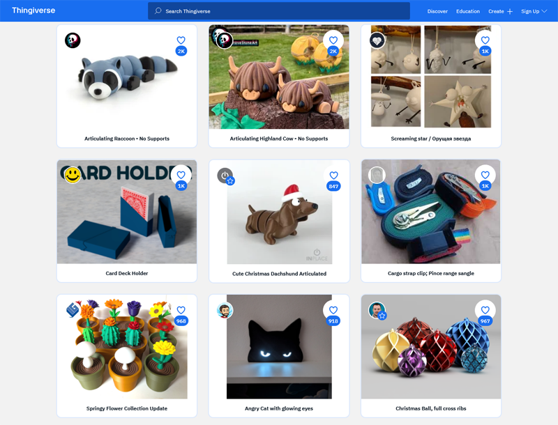 Thingiverse Page