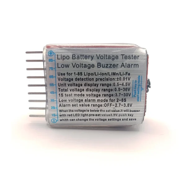 strumento lipo checker per controllare rapidamente la carica di batterie lipo e li-ion da 1 a 8s ideale per piloti fpv e droni